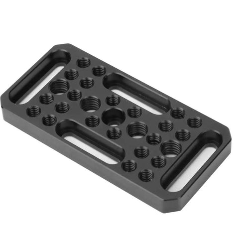 Premium Aluminum Alloy Pro Grade Camera Cheese Plate For DSLR With One Quarter Inch And Three Eighths Inch Screw Holes CNC Machined