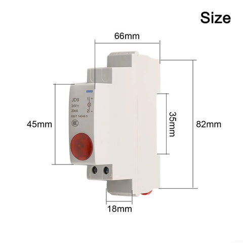 Din Rail Mount Indicator Lamp 24V AC DC LED Panel Light For Industrial Control Panels Multi Color Red Green Blue Yellow JD9