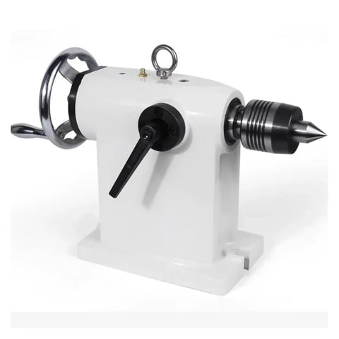Heavy Duty Four Axis Tailstock Indexing Head For CNC Lathe Machining with precision lock and alloy thimble for secure operation.