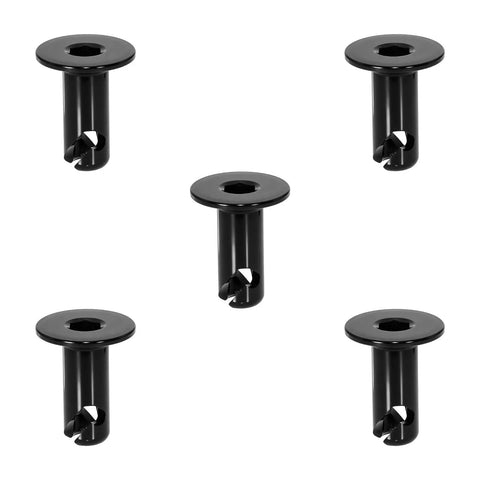 Rock Solid Badass 7075 Aluminum Dzus Fasteners 5/16 Inch Flush Allen Head Quarter Turn Rotating Buttons 0.500 Grip Black Heavy Duty Top Shelf Hardware 5 Pack for automotive panels.