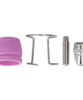 Premium Plasma Torch Rebuild Kit For Welding Pros Featuring Stainless Steel Rings Plus Ceramic Nozzle Conductive Electrode parts.