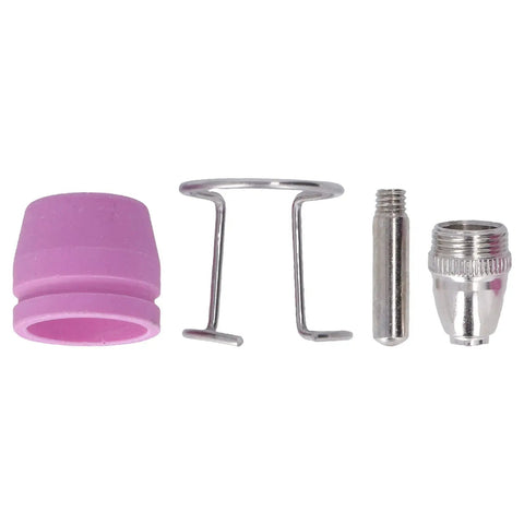 Premium Plasma Torch Rebuild Kit For Welding Pros Featuring Stainless Steel Rings Plus Ceramic Nozzle Conductive Electrode parts.