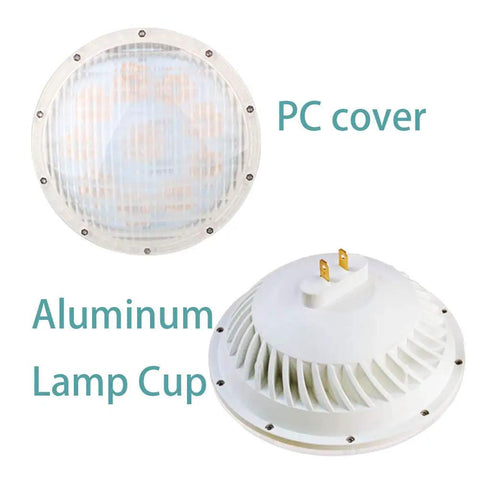 Par56 LED Bulb 28W Dimmable, 3000K Soft Warm White with PC cover and aluminum lamp cup details