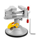 Mini Bench Vise With 360 Degree Swivel Suction Base Small Table Clamp Workbench Vise for Jewelry Making visible with tools