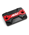 Front Brake Reservoir Cap For ADV 150 160 350 Motorcycles, Brake Fluid Tank Cover That Prevents Overflow From Vibration, red and black design