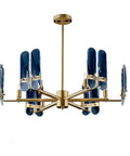 Straight Up Gorgeous Copper And K9 Crystal Ceiling Pendant Light Delivers A Warm Glow with gold and blue crystal accents.