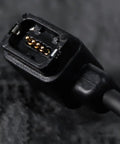 Close-up of connector on Di2 12-Speed Electronic Shifting Derailleur Charging Cable With USB And Type-C 150cm Long For Cycling Gear