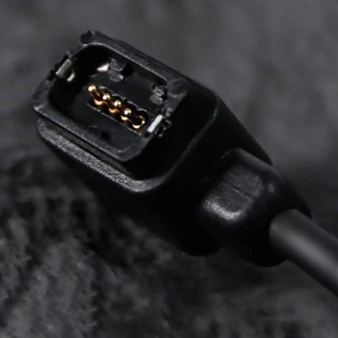 Close-up of connector on Di2 12-Speed Electronic Shifting Derailleur Charging Cable With USB And Type-C 150cm Long For Cycling Gear