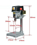 Hella Solid 340W Benchtop Drill Press With Three Speed Settings And Adjustable 1 To 10Mm Chuck For Woodworking Jewelry Crafts And Light Metal Drilling Projects, 385mm tall, durable cast iron.