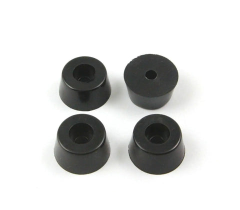 Premium Rubber Furniture Glides, Heavy Duty Chair Leg Protectors, black rubber glides with hollow base for chair legs.