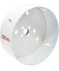 Bi-metal hole saw, 6-1/4 in (159 mm) diameter, Eng Tool logo, 1.5 in depth, 5/8-18 thread