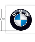 Key Fob Roundel Emblem For BMW 11mm Replacement Genuine OEM Part 66122155753 shown with 11mm measurement
