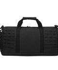 40L Military Tactical Duffle Bag For Men with Shoe Compartment in durable black 900D polyester material, front view