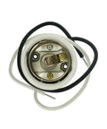 No Fuss 4 Pack E26 Ceramic Light Socket Holders With Pre Wired Leads Heavy Duty Porcelain Lampholders from top view.