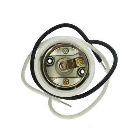 No Fuss 4 Pack E26 Ceramic Light Socket Holders With Pre Wired Leads Heavy Duty Porcelain Lampholders from top view.