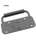 Two Pack Spring Loaded Pull Handles For Chests And Trunks Surface Mount With Rubber Grip Heavy Duty Hardware for Storage Boxes