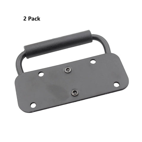 Two Pack Spring Loaded Pull Handles For Chests And Trunks Surface Mount With Rubber Grip Heavy Duty Hardware for Storage Boxes