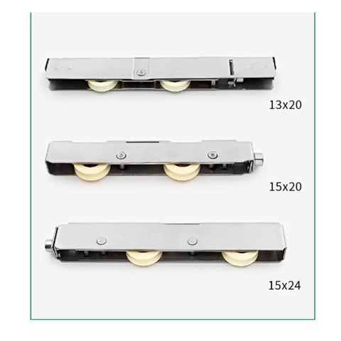 Built Tough Window Pulley Replacement Featuring Super Smooth Nylon Rollers Rust Resistant Rolling For Double Track Sliders, three sizes, durable metal construction.