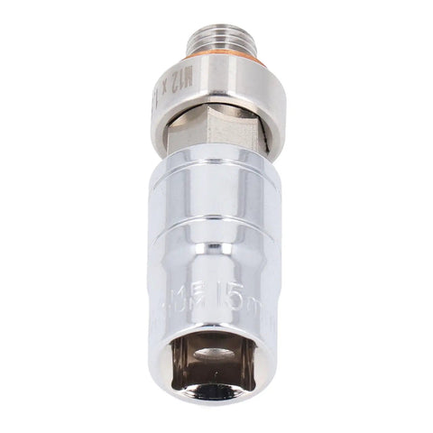 Fix That Stripped Oil Pan Threads Super Quick With This Piggyback Drain Plug Self Tapping M12x1.5 Stainless Steel Repair Kit Including Screw Drill And Wrench For Your Car, close-up