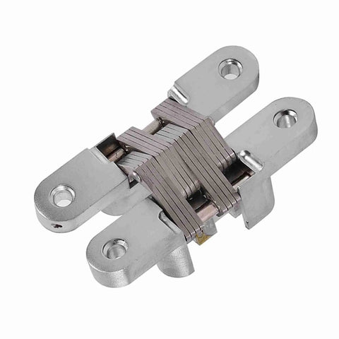 Sturdy 180 Degree Hidden Cabinet Hinges 68.8mm for round corner doors, stainless steel zinc alloy, rustproof