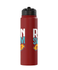Swim And Run Insulated Stainless Steel Water Bottle For Aquathlon Training Keeps Drinks Cold Or Hot Durable Hydration Gear Red Design
