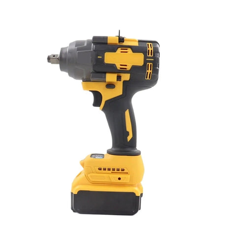 Brushless Electric Impact Wrench Cordless High Torque Power Tool For Auto Repair And Construction Lightweight Cordless Drill Bit Set Essential Home Garage Gear Durable Battery Operated Wrench Heavy Duty Jobs Done Easy Fast
