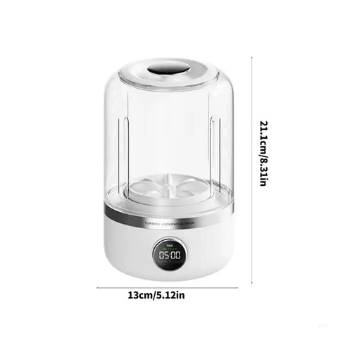No Strings Attached Cordless Portable Washing Machine, Quiet And Slick Mini Washer For Dorms And Rvs, Gentle Spin for delicate fabrics.