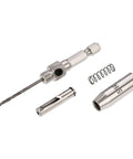 uxcell self-centering hinge tapper core drill bit kit, 5/64 diameter, silver metal with drill bit, spring, collet, cap
