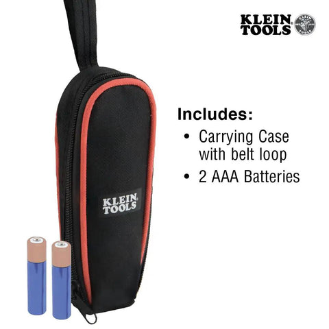Carrying case with belt loop and two AAA batteries for IR07 Dual Infrared And Probe Pocket Size LCD Digital Thermometer.