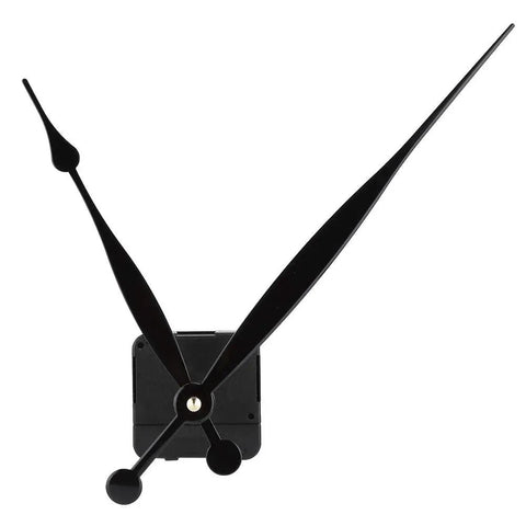 DIY Quartz Clock Movement Kit With Plastic Shell, black hour and minute hands, AA battery powered replacement mechanism