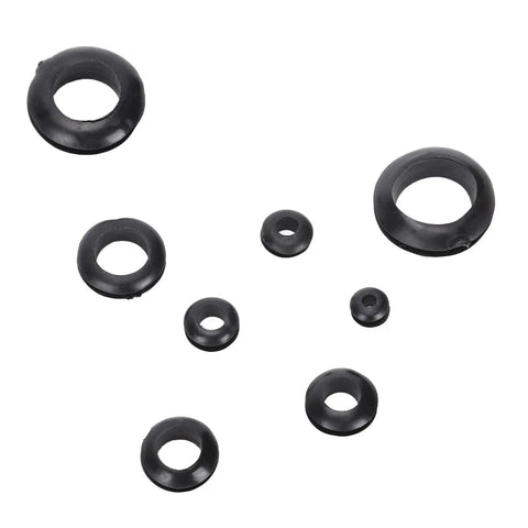 180 Piece Rubber Grommet Kit Durable Rubber Hole Plugs For Wiring And Plumbing Projects Ideal For Home Automotive And DIY Use With Assorted Sizes And UV Ozone Resistant Seals, black rubber grommets