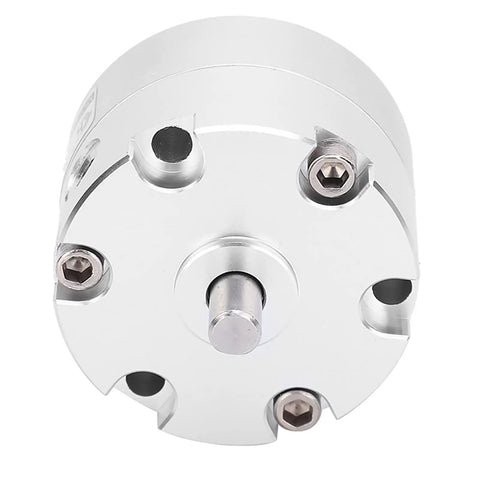 Front view of Beefy Stainless Steel Vane Type Rotary Pneumatic Air Cylinder 20mm Bore For Industrial Automation and Robotics