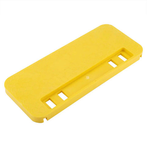 Yellow Uncapping Tank Holder for Beekeeping and Honey Harvesting equipment with stable slot design, fits 5-gallon buckets