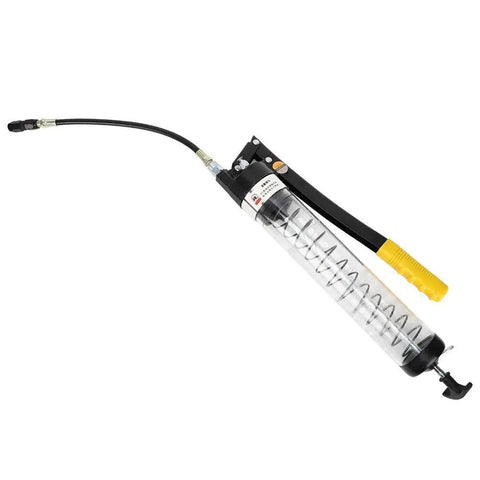6000 PSI Grease Gun With Transparent Tube For Automotive Industrial And Agricultural Equipment Heavy Duty Lubrication Tool
