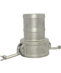 316 Stainless Steel Hose Barb Fitting 3 Inch Camlock Trash Pump Adapter Female For Industrial Pumps, Beefy Camlock Groove Connector, Heavy Duty Stainless Hardware, Temperature Range From Minus 150 Fahrenheit To 500 Fahrenheit, 250 PSI Max, front view