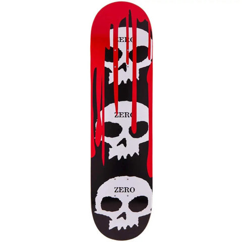 Pro Complete Skateboard 8.0 x 31.6 Deck With 3 Skulls With Blood Graphic