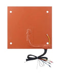 K2 Plus Heated Print Bed Silicone Heating Pad For 3D Printer Hot Bed Replacement And Upgrades Premium Flexible Silicone Heat Pad For Faster Even Bed Heating And Reliable Prints, orange rear view with wires