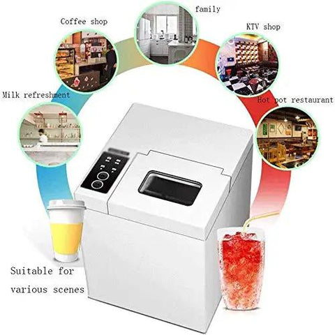 Reliable High Output Countertop Ice Maker Creates Fresh Nugget Ice Automatically With Self Cleaning Mode and suitable for various scenes.