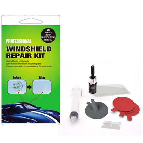 Windshield Repair Kit For Auto Glass Cracks And Chips Quick Fix Tools With High Tech Repair Resin And Strong Injection Head DIY