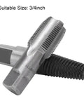 Ultimate 3/4 Inch Pipe Tap Set Plus Broken Pipe Extractor Tool For Hard Water Repair Kit To Bust Seize Threads And Remove Screw Snaps Like A Champ, steel extractor set