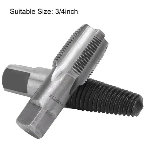 Ultimate 3/4 Inch Pipe Tap Set Plus Broken Pipe Extractor Tool For Hard Water Repair Kit To Bust Seize Threads And Remove Screw Snaps Like A Champ, steel extractor set