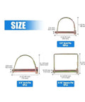 20 Piece D Shape And Square Cotter Pin Set For Metalworking With Rust Resistant Color Plated Finish, Quick Release Safety Latch Kit For DIY Projects, Pro Grade Gear For Machinery, Automotive And General Maintenance. Size chart for 1/4 inch arch pin, 3/8 inch arch pin and 5/16 inch square pin