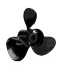 Black Max 3 Blade Aluminum Propeller For Outboard Boats, 14 Inch Diameter, 23 Inch Pitch, Right Hand Rotation, shiny black finish
