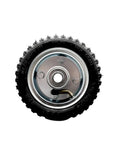 Top Shelf 6 X 2 Pneumatic Replacement Wheel Assembly featuring 2.25 centered hub and smooth ball bearings, front view.