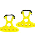 Two Pack Bicycle Maintenance Handlebar Clip On Stand Mount Bracket For Road And Mountain Bikes With Adjustable Straps in yellow plastic