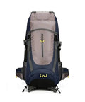 65L Outdoor Waterproof And Wear Resistant Hiking Backpack For Camping Climbing Mountaineering And Travel Gear with ergonomic straps.
