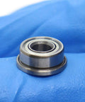 Top Notch F684 ZZ Flanged Ball Bearings 4X9X4mm ABEC-1 Quality Set Of Ten For Smooth Industrial Motor Parts That Never Jam Up Your Gear close-up view.