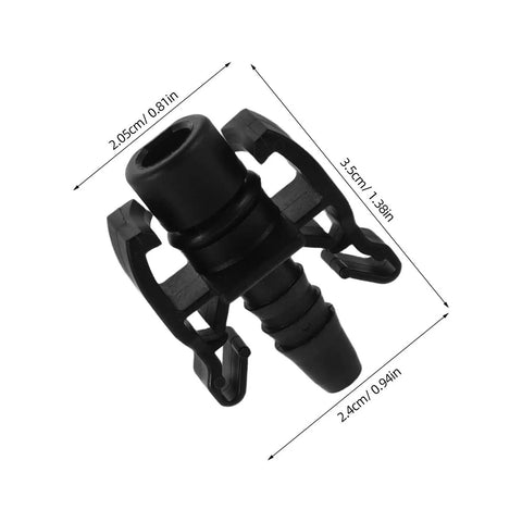 Badass Heavy Duty Quick Connect Heater Hose Connector For Radiators And Aux Tanks Heat Resistant Coolant Fitting, 2.05cm, black adapter