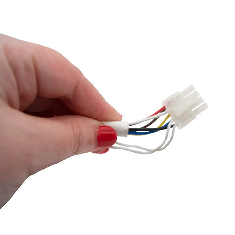 Hand holding pin connector for Freezer Drawer Ice Maker Assembly Replacement For DA97-07603B Not Universal Model Specific Fits