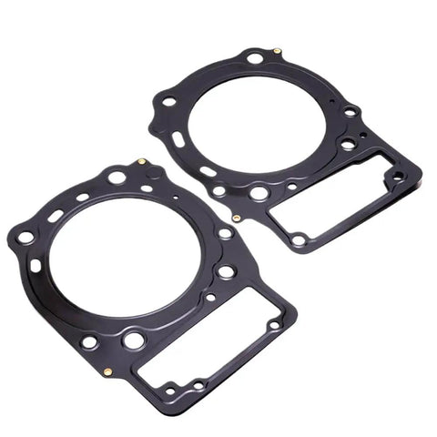 Heavy Duty Motorcycle Head Cylinder Gasket Featuring A Hella Tough Seal For Vlr1800 Intruder C1800r Boulevard C109r C109rt M109r2 Bike Models Oem 11142 48G00 Replacement Part showing two black gaskets.